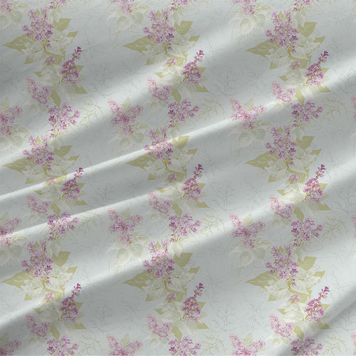Floral fabric print - Lilac Sunday Mini in Light Blue colorway Floral fabric print - Lilac Sunday Mini in Light Blue colorway