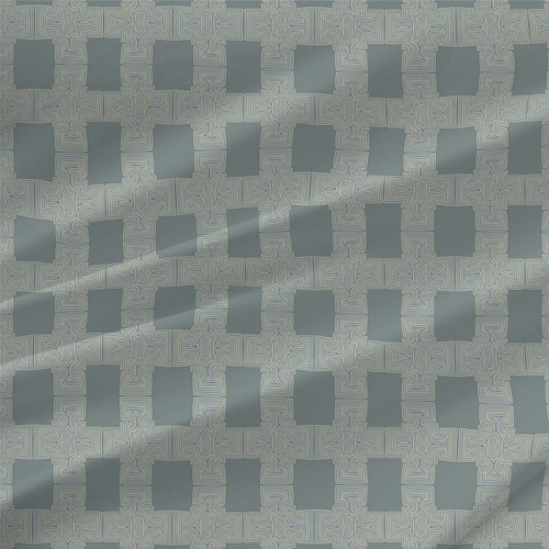 Geometric fabric print - Breezeblock in River colorway
