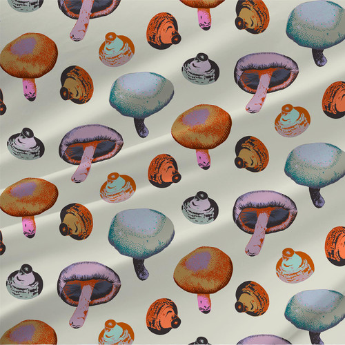 Abstract fabric print - Shitake in Vinaigrette colorway