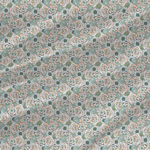 Nostalgic Flowers – Winter – Fabric by the Yard