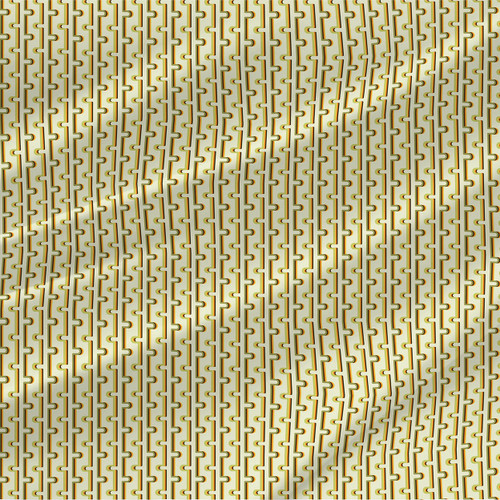 Nostalgic Mural Stripe – Autumn – olive, rust, and cream geometric stripe fabric by the yard