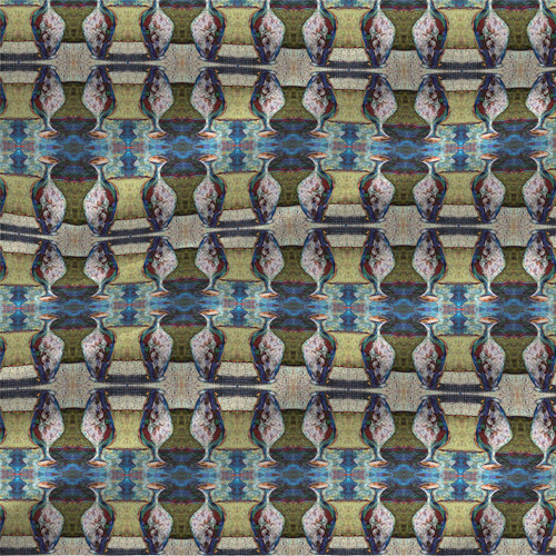 Vase – Original Art – Decorative Vase Stripe Fabric by the Yard