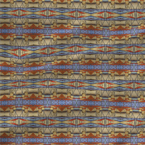Squared – Original Art – Abstract Geometric Stripe Fabric by the Yard