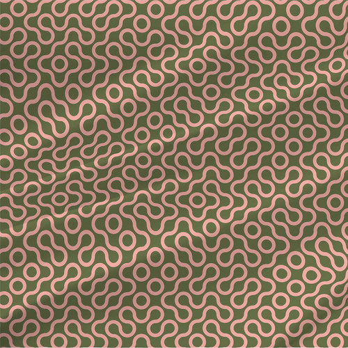 Circuits – Seaweed – Retro Geometric Fabric by the Yard