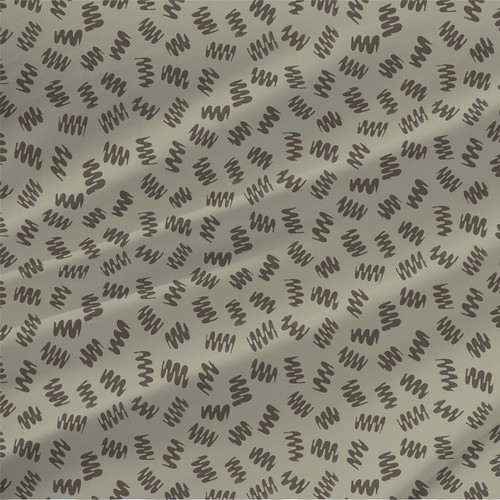 Squiggly Stone abstract fabric with dark taupe marks on light gray by the yard