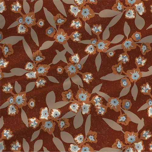 Desert Flower Grande – Rust + Rain – Fabric by the Yard