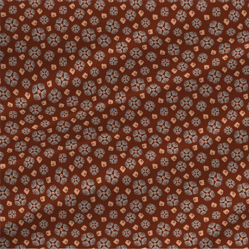Floral fabric print - Ponderosa Flower fabric in Rust + Rain colorway Floral fabric print - Ponderosa Flower fabric in Rust + Rain colorway
