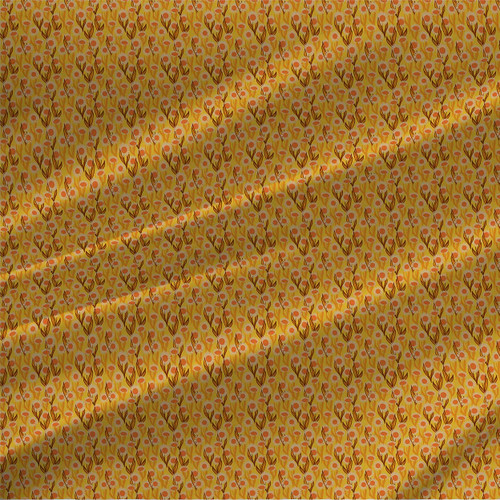 Floral fabric print - Sunflower Sunset in Cinnamon colorway. Floral fabric print - Sunflower Sunset in Cinnamon colorway.