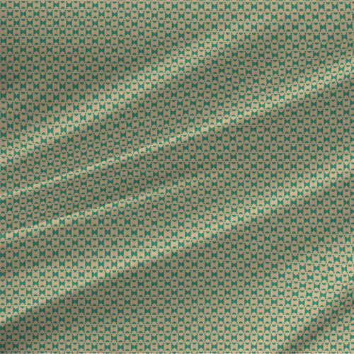 Geo Freeze Sun Kissed teal and tan small-scale geometric fabric by the yard