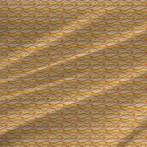 Floral fabric print - Cozy Chamomile in  Cinnamon colorway. Floral fabric print - Cozy Chamomile in  Cinnamon colorway.
