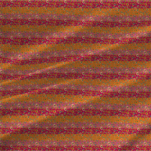 Cozy Chamomile Cinnamon brown and gold ditsy floral fabric by the yard