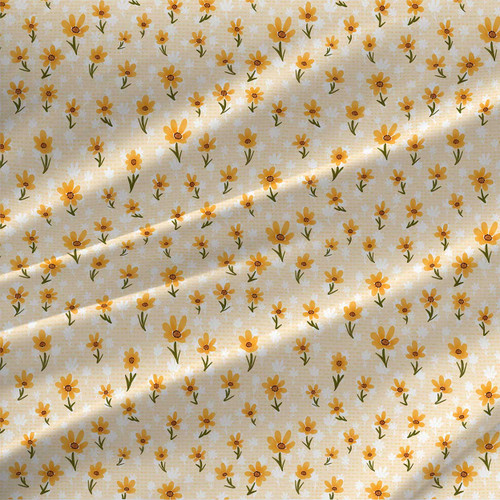 Floral fabric print - Sunflowers in Spice colorway.