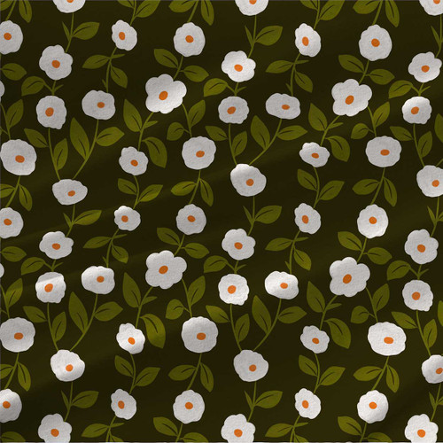 Floral fabric print - Forest Paths in Spice colorway. Floral fabric print - Forest Paths in Spice colorway.