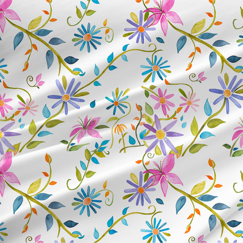 Floral fabric print - Trellis Mini in Garden Party