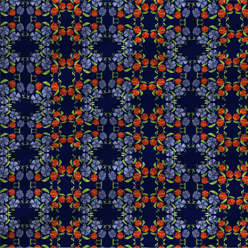 Floral fabric print - Poppy Mini in Evening Vineyard Floral fabric print - Poppy Mini in Evening Vineyard