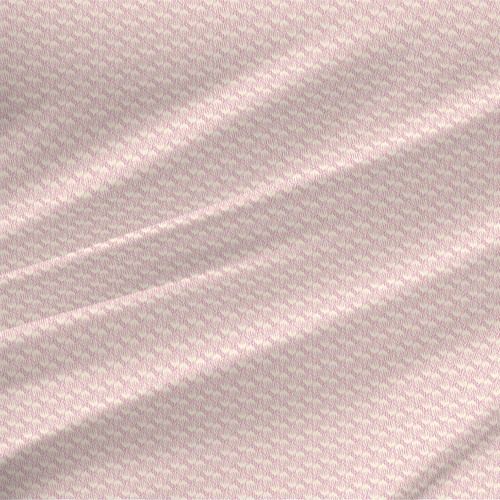 Abstractions Bold fabric by the yard with fine mauve-pink dash marks forming softly flowing bands on a warm ivory ground.
