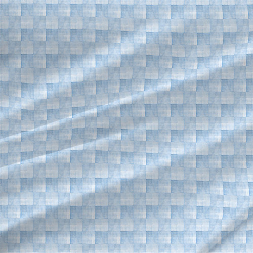 Serene Sapphire – powder blue textured checkerboard geometric fabric by the yard