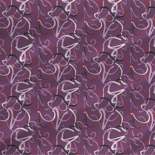 Floral fabric print - Radley in Plum colorway.