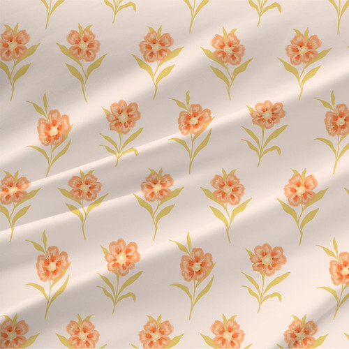 Plump Flowers in Coral colorway.