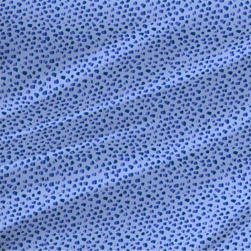 Uranus Magnificum Azure abstract watercolor dot fabric by the yard in deep blue and periwinkle