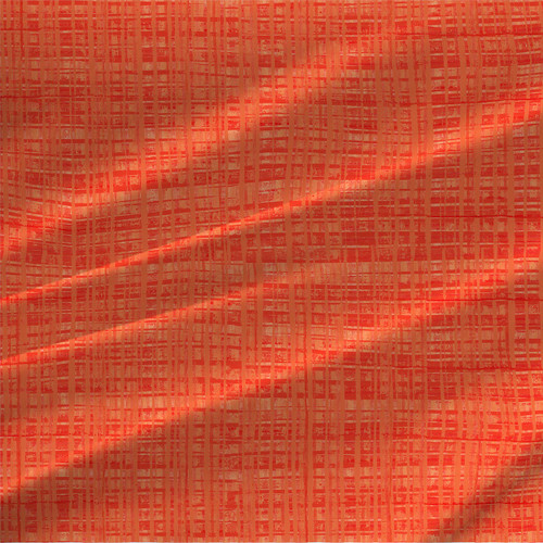Lucardi Calisto Grande Ruby red abstract grid fabric by the yard
