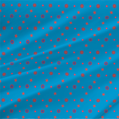 Abstract fabric print - Aurora in Multi Aqua colorway.