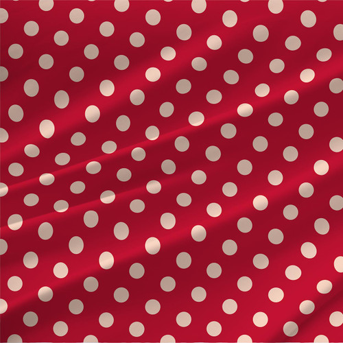 Dotly Mini small-scale polka dot fabric in Red and White