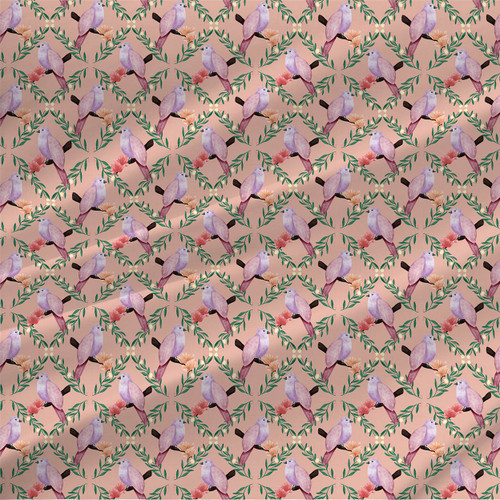 Floral print fabric - Birdsong in Coastal Bloom colorway