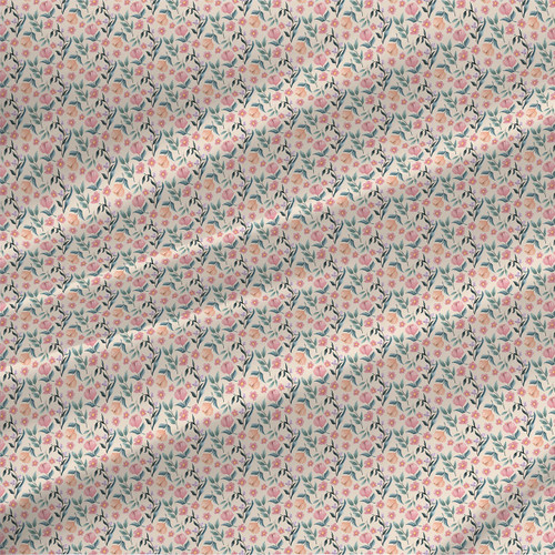 Floral print fabric - Whispering Petals in Coastal Bloom Floral print fabric - Whispering Petals in Coastal Bloom