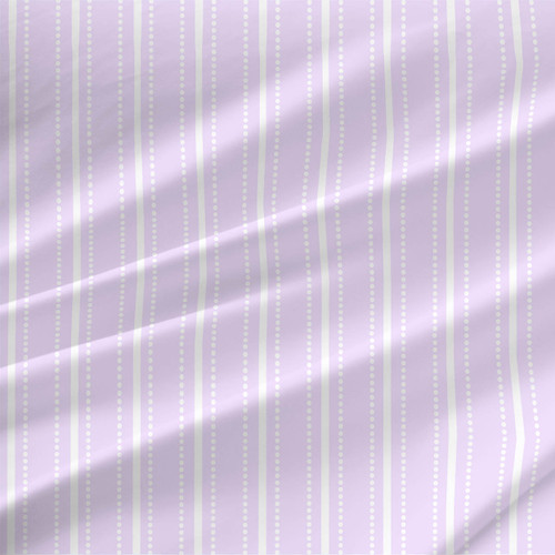 Stripe print fabric - Dotty in Lilac colorway