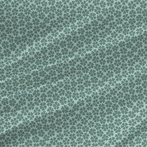 Floral fabric print - Awakening Scattered Flowers in Green