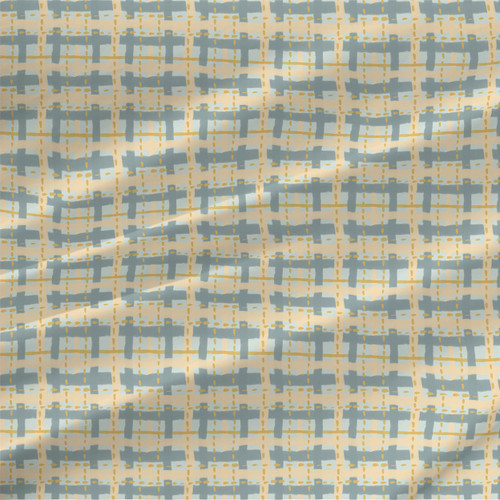 Pond Plaid fabric by the yard in Spring colorway.