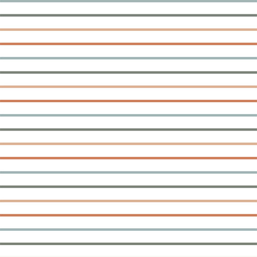 Simple Stripe fabric by the yard in Orange colorway.