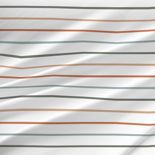 Simple Stripe fabric by the yard in Orange colorway.