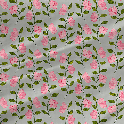 Cottage Vines floral fabric by the yard in Coastal Serenity colorway.