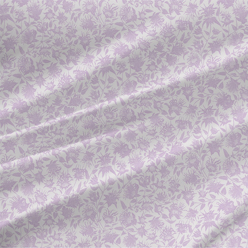 Untamed Mini fabric in Light Pink Jewel - fresh blush botanical print, ideal for toddler apparel, cheerful quilts, and spring decor.