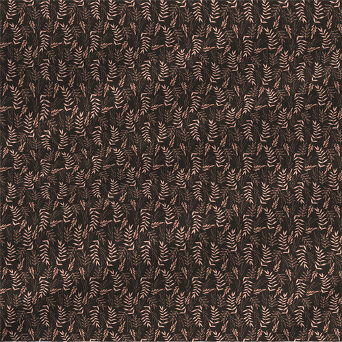 Wild Branches fabric by the yard with delicate leafy branch motifs in black, blue, blush, green, and persimmon colorways.