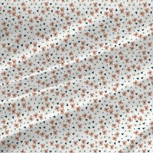 Floral Polka Dots Fabric in Blush Floral Polka Dots Fabric in Blush