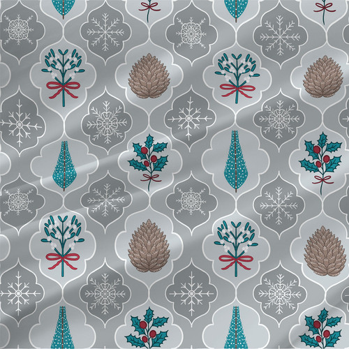 Winter Wonder fabric by Ash Clark in Cranberry Frost colorway Winter Wonder fabric by Ash Clark in Cranberry Frost colorway