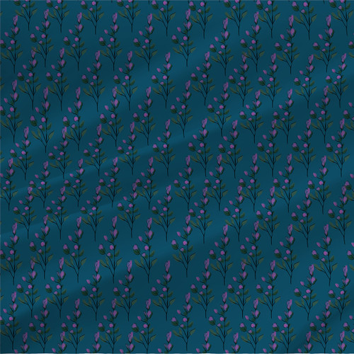 Meadow Sprig floral fabric in Blue colorway