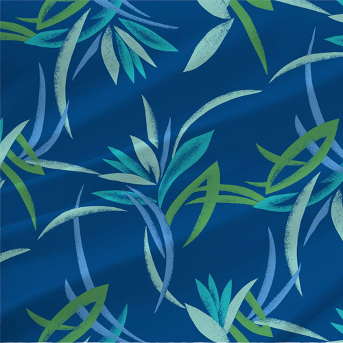Tropical print fabric - Abstract Mini in Bluemoon colorway Tropical print fabric - Abstract Mini in Bluemoon colorway