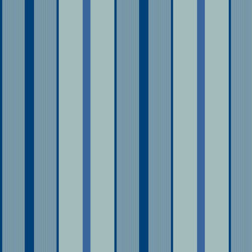 Parallel stripe fabric by the yard in shades of blue.