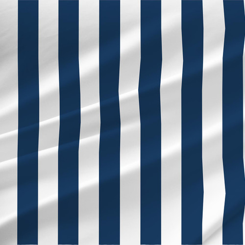 Cabana – Navy White – classic stripe fabric by the yard