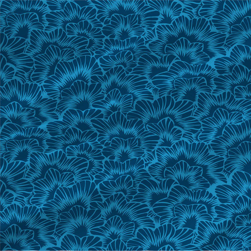 Abstract print fabric - Cali in Ocean Blue colorway