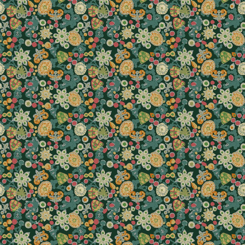 Festiva Mini – Forest – ornamental floral fabric by the yard