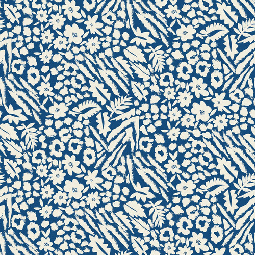 Fleur – Marina – block print floral fabric by the yard