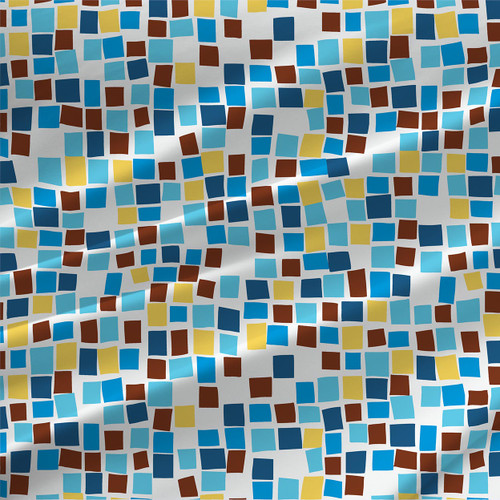 Post It – Sailboat – mosaic geometric fabric by the yard