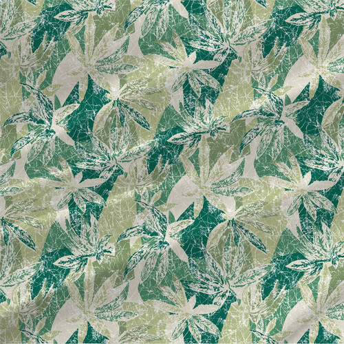 Floral print fabric - Collage in Grass Colorway