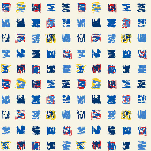 Hop Scotch – Marine – abstract geometric fabric by the yard