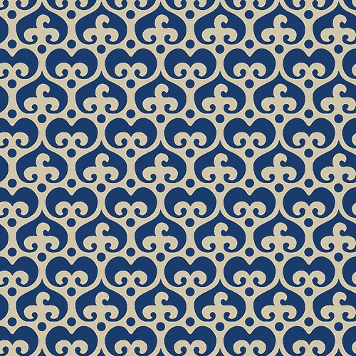 Damask print fabric - Mod Damask in blue Damask print fabric - Mod Damask in blue